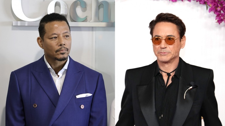 Terrence Howard (L) and Robert Downey Jr. (R)