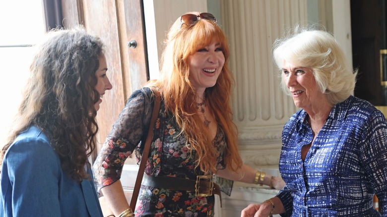 Rose Hanbury, Charlotte Tilbury, Queen Camilla talking