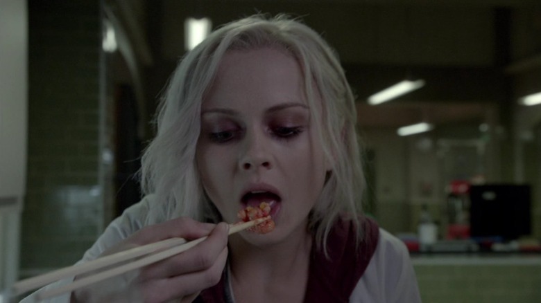 Rose McIver iZombie eating brains