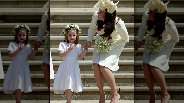 Kate with Princess Charlotte at Meghan and Harry's wedding