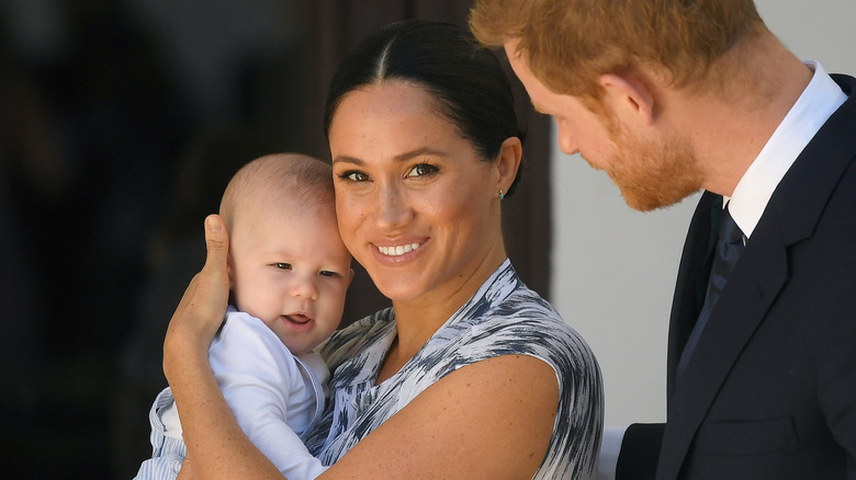 Prince Harry and Meghan Markle with Archie