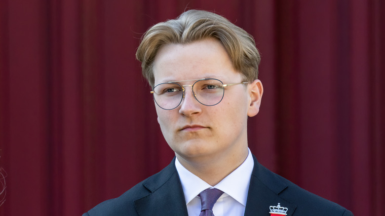 Prince Sverre Magnus wearing glasses 