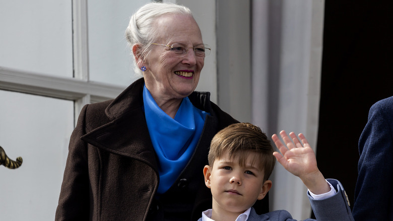 Prince Vincent with Queen Margrethe II