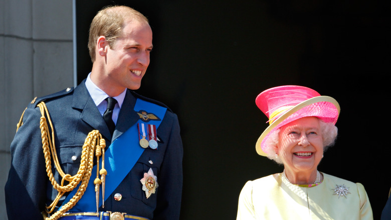 Prince William and Queen Elizabeth