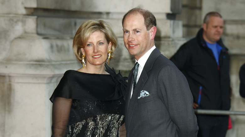 Sophie, Duchess of Edinburg and Prince Edward posing together 