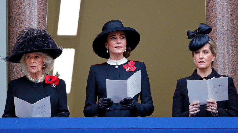 Camilla, Kate Middleton, and Duchess Sophie at Remembrance Day