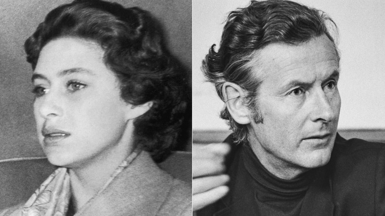 Black-and-white portraits of Princess Margaret and Peter Townsend