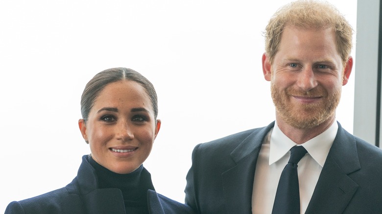 Harry and Meghan wearing black September 2021