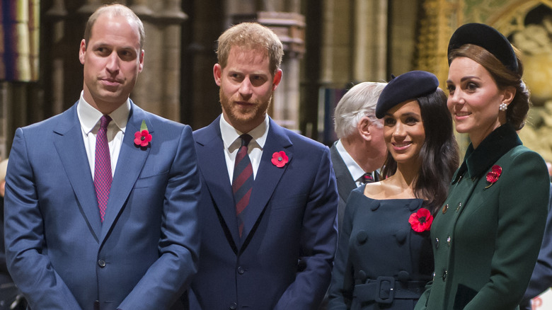 Prince William, Prince Harry, Meghan Markle and Kate Middleton attend an event together