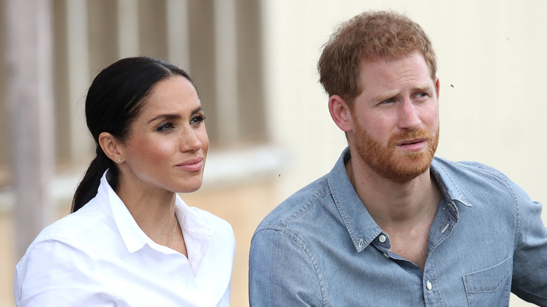 Meghan Markle and Prince Harry at an event. 