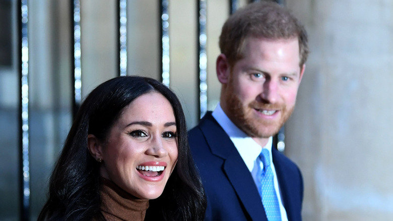 Meghan Markle and Prince Harry smiling