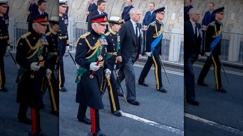 King Charles, Princess Anne, Prince Andrew, and Prince Edward