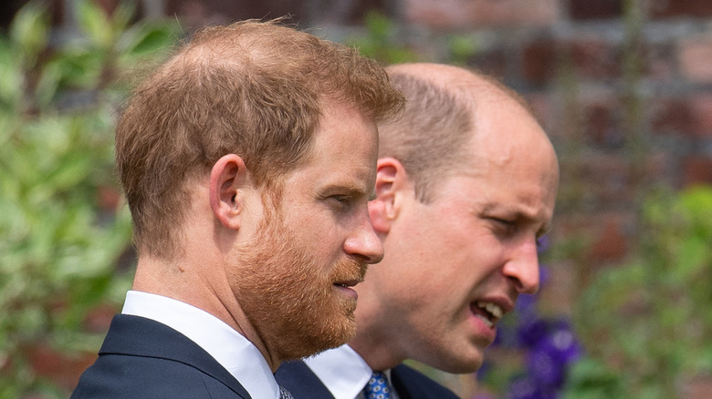 Prince William standing with Prince Harry