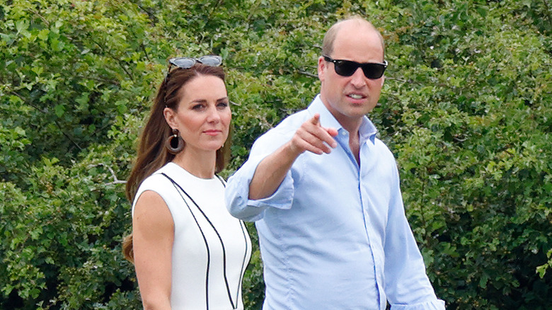 Prince William and Kate Middleton walk side-by-side