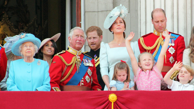 The British royal family at event