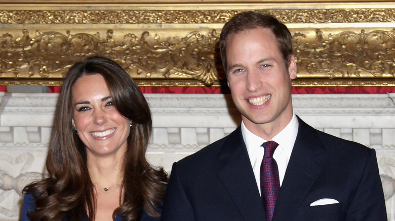 Prince William and Kate Middleton announce their engagement in November 2010. 