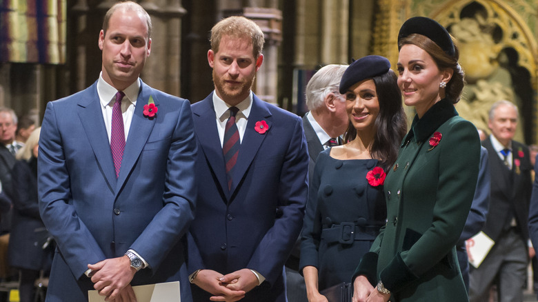 The Cambridges and Sussexes together