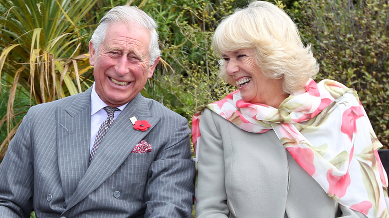 Camilla Parker Bowles and Prince Charles laughing together