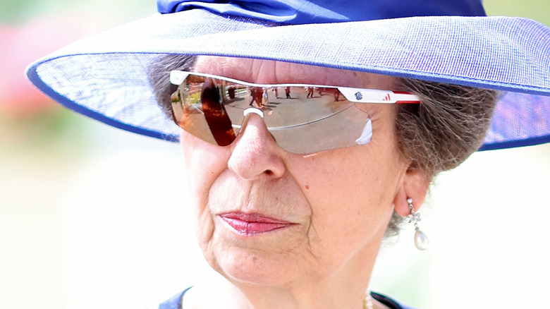 Princess Anne wearing sunglasses