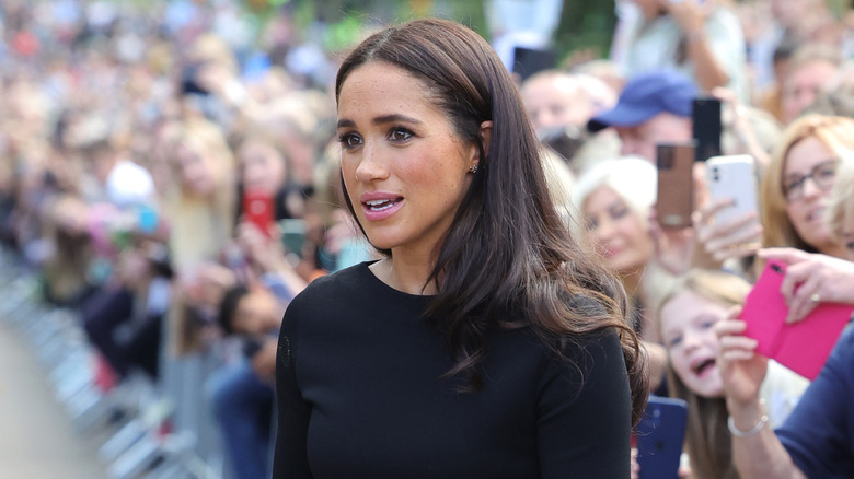 Meghan markle looking concerned