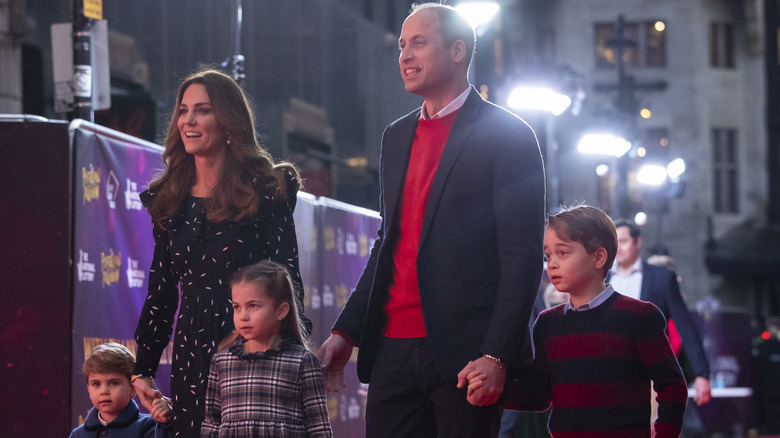 Prince William and Kate Middleton with their children