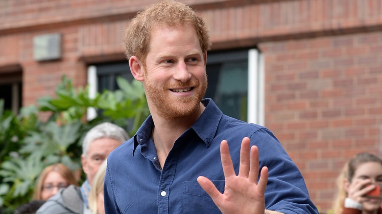 Prince Harry waving