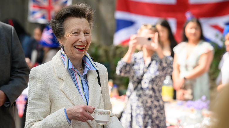 Princess Anne laughs