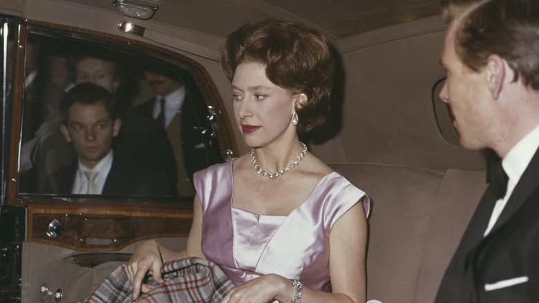 Princess Margaret rides in a car