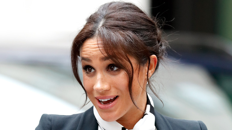 Meghan Markle with a messy bun