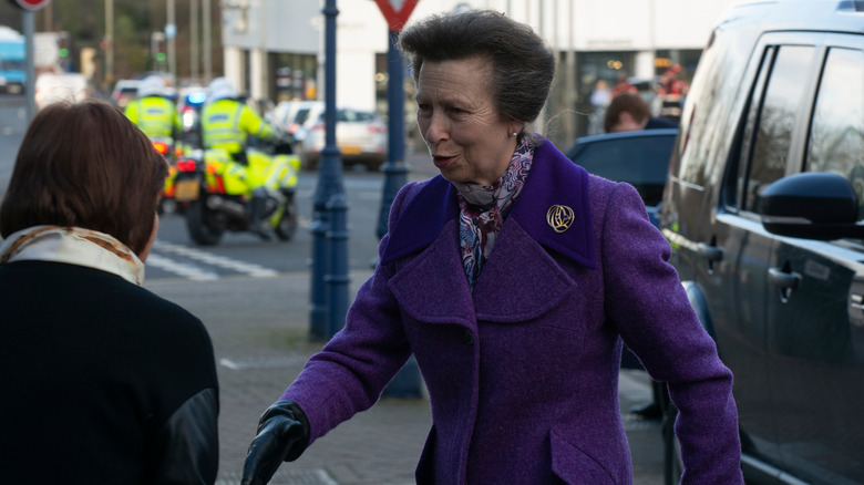 Princess Anne talking 