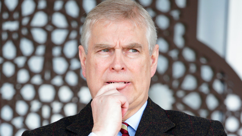 Prince Andrew looking concerned