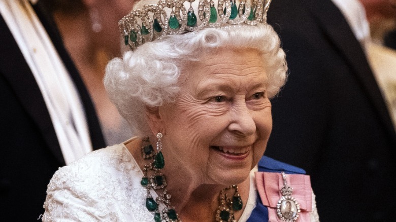 Queen Elizabeth II smiling