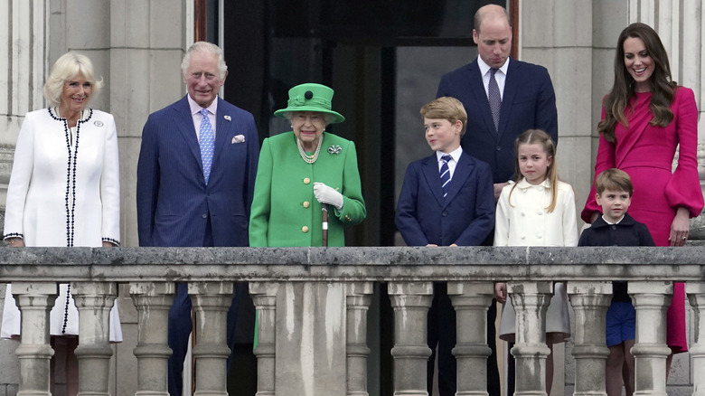 The British royal family at Buckingham Palace 