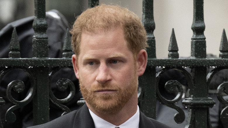 Prince Harry outside