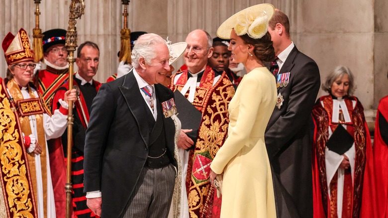 Prince Charles smiling at Kate Middleton 