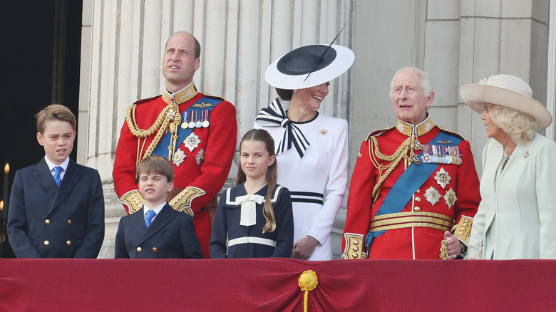 The royal family during Trooping the Colour