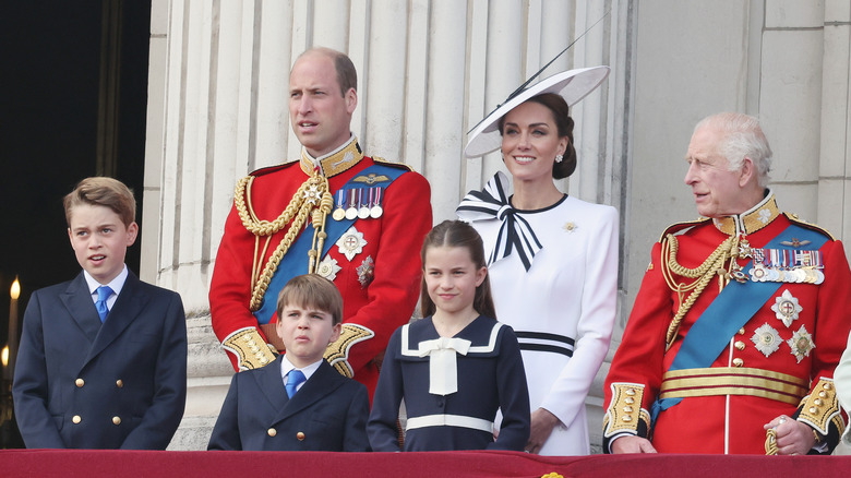 The royal family during Trooping the Colour