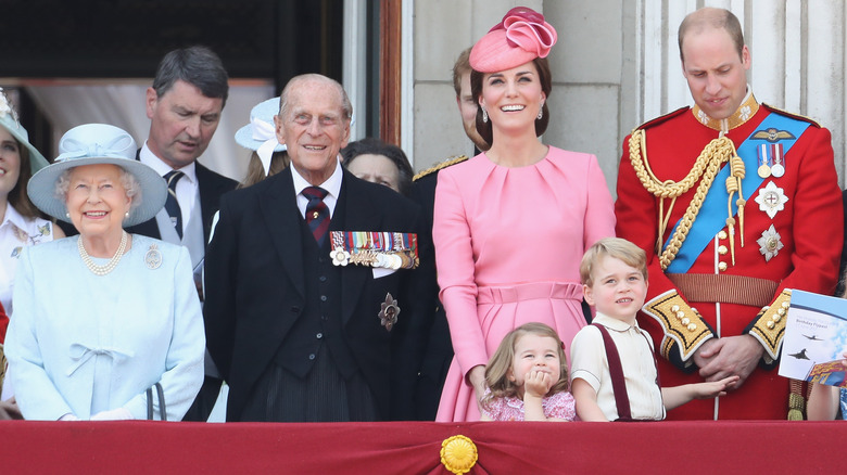 The royal family posing at an event