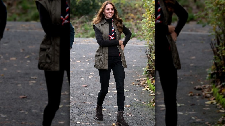 Kate Middleton walking and smiling