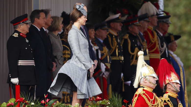 Princess Catherine in gray dress 