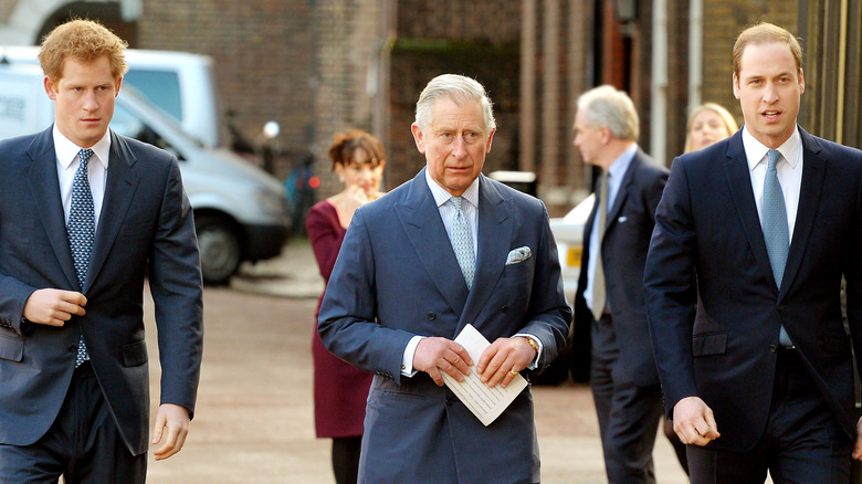 prince harry, king charles III, and prince william