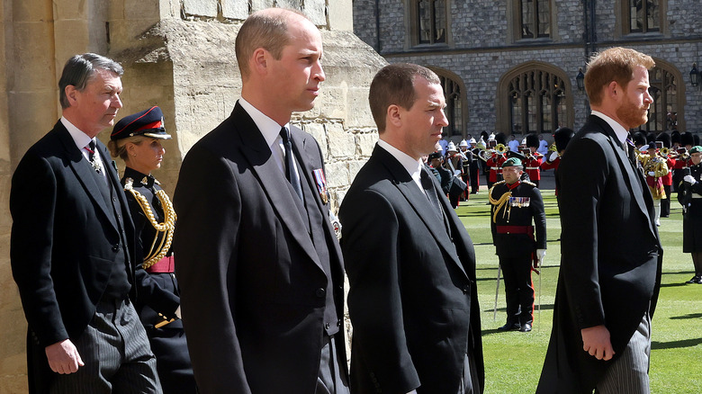 Prince William and Prince Harry at Prince Philip's Funeral