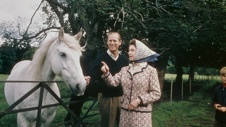 Prince Philip and Queen Elizabeth at Balmoral estate