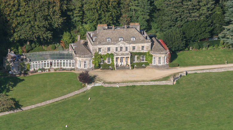 Aerial view of Gatcombe Park estate