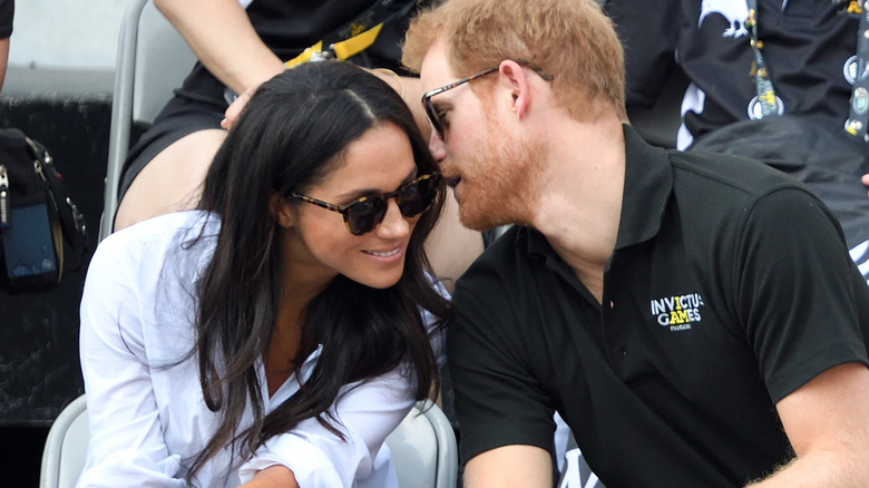 The Sussexes watch tennis