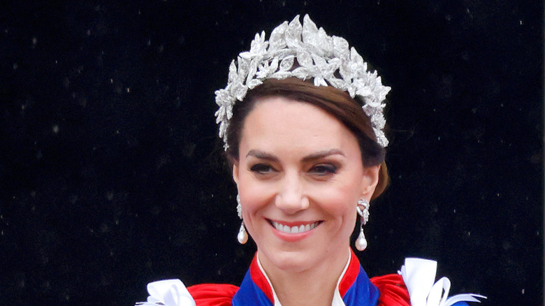 Princess Kate in McQueen designer headpiece