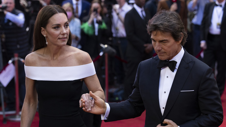 Kate Middleton and Tom Cruise at Maverick premiere