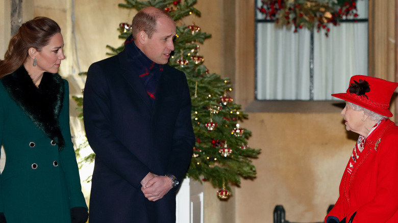 Kate Middleton and William with Queen Elizabeth