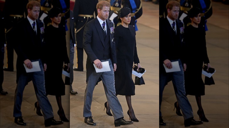 Harry and Meghan at Queen's funeral