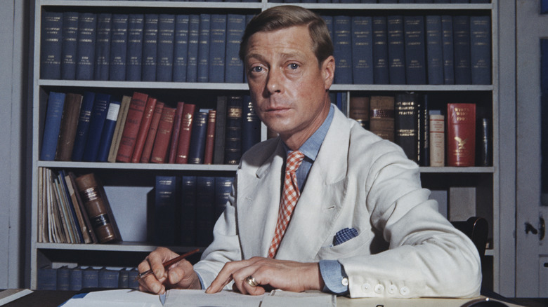 King Edward VIII sitting at a desk